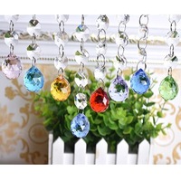 Boules décoratives en verre cristal transparent, perles suspendues pour lustre, artisanat DIY, décoration de mariage et de maison