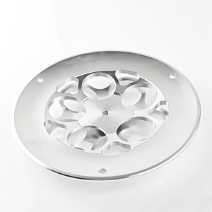 Cubierta Protectora de Aspas de Ventilador CNC de Aleación de Aluminio Qiangye de 6 Pulgadas, Universal para Sistema de Refrigeración de Motocicletas, Color Plateado - Product Image 1