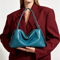 Bolso de Hombro de Cuero Genuino Minimalista Personalizado OEM para Mujer, Bolso de Mano de Cuero Versátil de Gran Capacidad para Uso Diario