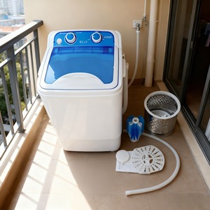 Lave-linge électrique compact multifonction 2-en-1 pour vêtements et chaussures, idéal pour hôtels et usage domestique, avec manuel d'utilisation en anglais - Product Image 3