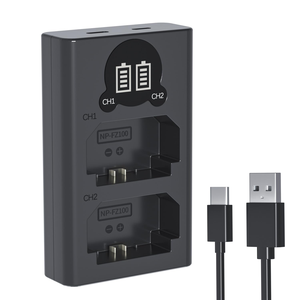 Cargador de batería USB dual para cámaras <span class=keywords><strong>Sony</strong></span> <span class=keywords><strong>1</strong></span>/2 ", FX3, FX30, A1, A9 II, A7R V, A7S III, A7 IV, A6600 con pantalla LCD, 2 unidades, <span class=keywords><strong>1</strong></span> unidad, 2 unidades, <span class=keywords><strong>1</strong></span> unidad - Product Image 1