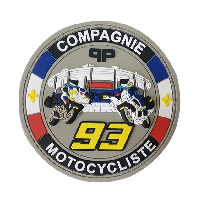 Custom Pvc Rubber Patch Making  Outdoors Motorcycle Biker Pvc Patch
