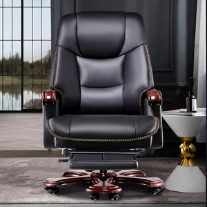 मालिश समारोह के साथ लक्जरी उच्च बैक चमड़े के कार्यकारी कार्यालय की कुर्सी एर्गोनोमिक डिजाइन ठोस लकड़ी फ्रेम 3 ए विस्फोट - Product Image 4