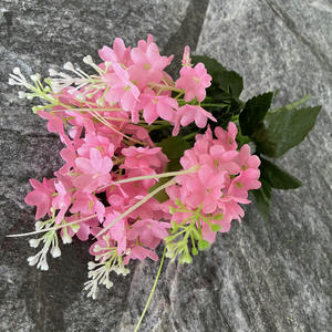 Fleurs Artificielles 5 Branches Soie Violet Floral Géant Fleurs Artificielles pour la Décoration de Mariage à la Maison - Product Image 5