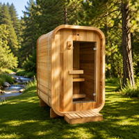 Sauna à vapeur en cèdre rouge pour 2 personnes - Thérapie thermique complète du corps pour soulager les douleurs musculaires, la détoxification et la relaxation profonde