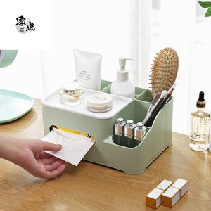 Caja de pañuelos, organizador de almacenamiento de escritorio, 2L, multifuncional, para sala de estar, mesa de centro, diseño sencillo y bonito - Product Image 4