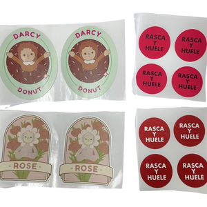 Etiquetas Adhesivas Personalizadas con Aroma, Papel para Rascar y Oler, Tarjetas de 115x60mm con Laminado Mate para Manualidades y Velas - Product Image 2