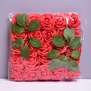 DREA Fiori di Rosa in Schiuma Multicolore con 2 Foglie Verdi, Articoli Regalo Artificiali all'Ingrosso per la Festa della Mamma e San Valentino - Product Image 6