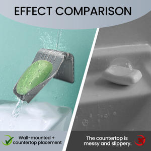 Wholesale Self-draining Soap Holder Automatic Draining <b>Dish</b> Strong Load-bearing Punch-free Soaps <b>Tray</b> Bathroom <b>Rack</b> - Product Image 4