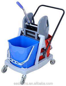 34L nouveauté en plastique double seau <span class=keywords><strong>essoreur</strong></span> chariot chariot de nettoyage pour hôtel - Product Image 1