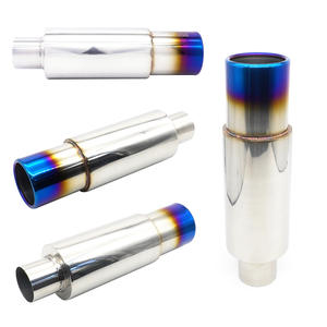 Nouveau tuyau d'échappement universel en acier inoxydable pour voiture, finition bleue argentée, avec garantie de 2 ans - Product Image 5