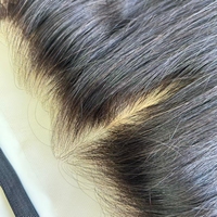 Topper en cheveux humains 100% naturel, noir naturel, indétectable, pré-épilé, avec dessus en soie en forme de T, nœuds blanchis, fermeture frontale et ligne de cheveux en dentelle HD