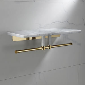 Estante de ducha de mármol HONGDEC, estante flotante moderno, estante de ducha de montaje en pared - Product Image 2