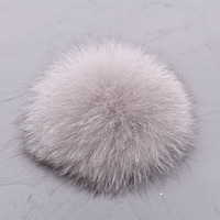 Boule de fourrure de renard moelleuse en gros, grande taille, personnalisée, luxueuse, mignonne, bouton détachable, véritable fourrure de renard, pompon