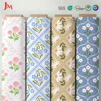 Kain Muslin Katun Cetak Geometris Floral Berkualitas Tinggi untuk Pakaian Bayi dan Wanita
