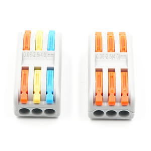 QPCT-<span class=keywords><strong>2</strong></span>-3 250V 32A Blok Terminal Dorong Tanpa Alat Sambungan Cepat Otomotif 3 Jalur - Product Image 1