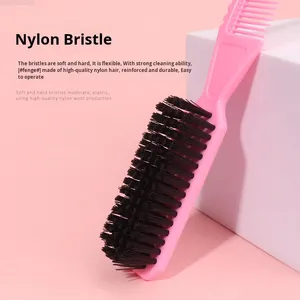 Pour <span class=keywords><strong>Amazon</strong></span> <span class=keywords><strong>Brosse</strong></span> à tête d'huile rétro pour hommes avec peigne <span class=keywords><strong>Brosse</strong></span> ionique en nylon doux pour le soin de la <span class=keywords><strong>barbe</strong></span> Poignée en plastique pratique - Product Image 2