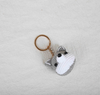 Porte-clés en laine au crochet fait main, personnalisable, motif dessin animé, exquis, mignon, chiot, pour couple, meilleur ami, sac à main - Vente en gros
