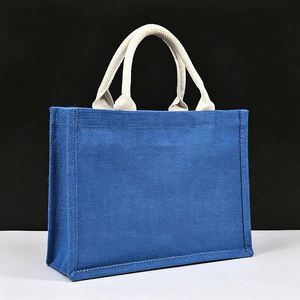 Bolsa de Mano de Yute Laminado Impermeable, con Revestimiento, para Impresión por Transferencia de Calor, Ecológica, para Compras - Product Image 1