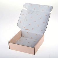 Boîte d'expédition en carton ondulé avec logo personnalisé, rose, pour crème visage de luxe, cosmétiques, produits de beauté, vente en gros, finition mate