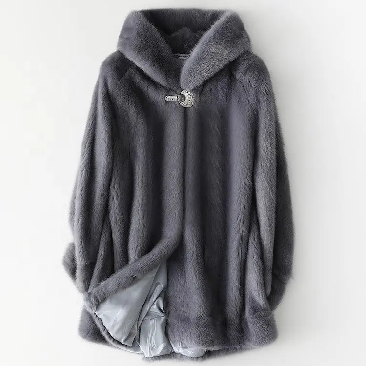 Gray mink fur 2022 women winter jackets winter coats for women 2022