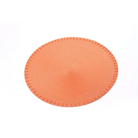 Sous-plats ronds en osier orange bon marché, classiques, durables, imperméables, pour la décoration de meubles d'extérieur