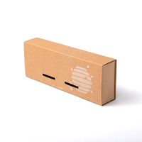 Boîte en carton à tiroir coulissant haut de gamme, emballage cadeau artisanal pour chaussettes, boîte en papier kraft