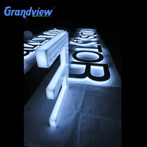 Montaje en pared iluminado nombre diseños de tablero de publicidad tienda signos tienda 3D Led brillante carta Junta - Product Image 3