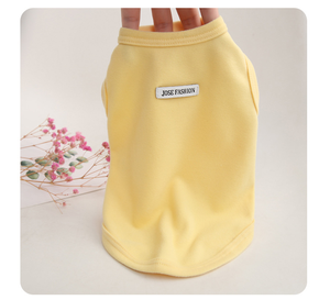 <strong>Hot</strong> Selling Luxury French <strong>Pet</strong> Vest Customized Solid Color Cotton Dog <strong>Clothes</strong> for Summer Letter Patterned <strong>Pet</strong> Wear - Product Image 6