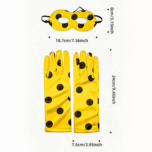 Enfants Halloween Cosplay Costume Accessoires Abeille À Pois Tutu Jupe Gant <span class=keywords><strong>Blinder</strong></span> Boucles D'oreilles Sac Ensemble - Product Image 4