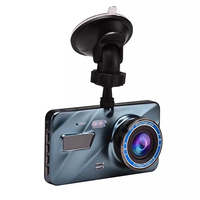 Nouvelle vente chaude voiture double caméra de bord 4 pouces LCD FHD 1080p double objectif avant et arrière DVR enregistreur vidéo caméra de voiture