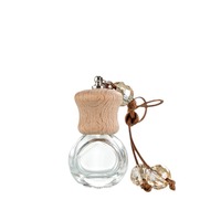 Diffuseur de parfum pour voiture, petit flacon rond plat brun personnalisé avec logo, 6 ml