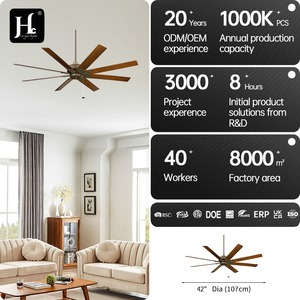 Manufacturing a 63-inch foldable DC motor <b>ceiling</b> fan with <b>light</b> and remote control for the bedroom - Product Image 4