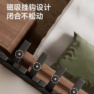 Piano <b>Key</b> Shaped Wall Mounted Clothes <b>Hanger</b> Solid Wood Creative Coat Rack For Living Room Entryway Multipurpose Storage - Product Image 4