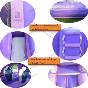 Château gonflable à thème K-POP Demon Hunters, château gonflable extérieur avec toboggan pour enfants, location de fête en plein air - Product Image 6