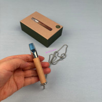 Collier d'aide à la méditation respiratoire, bâtonnet d'inhalation sans fumée en bois pour l'aromathérapie apaisante et réductrice du stress, aide à arrêter de fumer