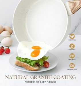Sartén de aluminio en oferta, sartén para saltear con revestimiento antiadherente para estufas de gas e inducción. - Product Image 6