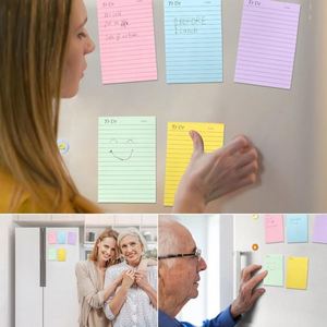 50 Hojas 13x10cm Pastel Surtido Autoadhesivas Notas Adhesivas para Hacer Listas Diseño Rayado Secciones de Fecha Tareas Diarias Oficina/Escuela - Product Image 6