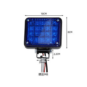 Lumières rouges bleues, feux stroboscopiques de moto <span class=keywords><strong>12V</strong></span> 24V <span class=keywords><strong>LED</strong></span> pour voiture camion lampes clignotantes rectangulaires - Product Image 2