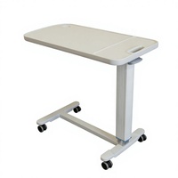 Table de lit réglable en ABS homologuée CE avec roulettes silencieuses, table médicale mobile pour hôpital et maison de retraite