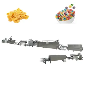 food industry extruder machine cornflakes extruded corn cereal flake breakfast cereals corn flakes plant production line