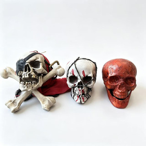 Decorazione Realistica Teschio di Halloween 2026 con Mascella Mobile, Testa di Scheletro Pirata per Casa Stregata, Escape Room, Feste a Tema - Product Image 3