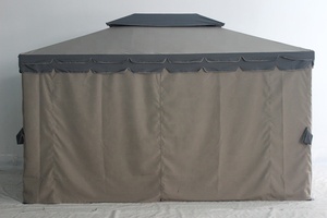 Gazebo en métal à cadre en alliage d'aluminium de luxe de taille personnalisée en <span class=keywords><strong>bois</strong></span> naturel traité sous pression pour voitures garages auvents carports - Product Image 3