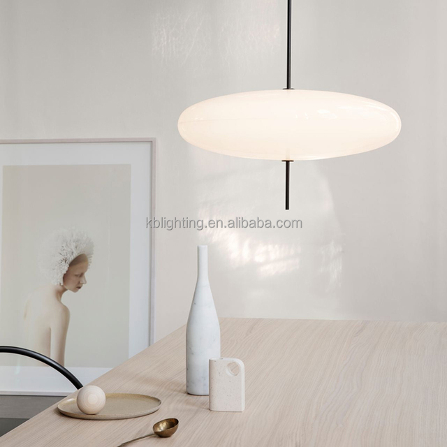 Nordic Postmodern Minimalist Creative Flying Saucer Art Glass Pendant Light Oval Restaurant bar Pendant Lights