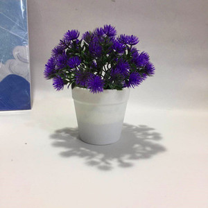 Bonsái de Hortensia Artificial Qi Xing de 18 cm, Color Azul Púrpura, Plástico, Planta Decorativa para Interiores - Product Image 1