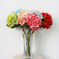 TG009 Bunga Hydrangea 15 Warna Laris Manis, Bunga Artificial Sutra untuk Dekorasi Pernikahan, Ruang Tamu, dan Meja Kopi