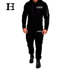 ชุดกีฬาลำลองผู้ชายดีไซน์ให<span class=keywords><strong>ม</strong></span>่แบบสองชิ้น ผลิตตา<span class=keywords><strong>ม</strong></span>สั่งจากโรงงาน ชุดแขนยาวพร้อมฮู้ดสำหรับผู้ชาย - Product Image 1