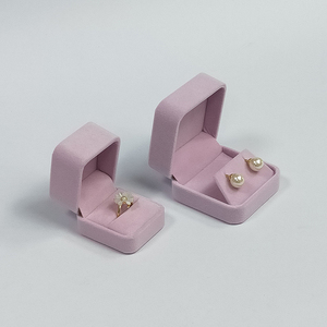 BK08B, joyero rectangular de terciopelo, logotipo personalizado, estilo Simple para pendientes, gemelos, collares, anillos, pulseras, embalaje de regalo - Product Image 6