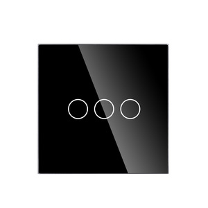 TAWOIA Công Tắc Bảng Mạch Đơn Gắn Tường 3 Gang Thông Minh Zigbee Thiết Kế Đơn Giản 2000 Watt Công Tắc Wifi Nội Thất Màu Đen Cho Thị Trường EU Anh - Product Image 2