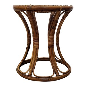 Comfortable Durable Rattan <b>Stool</b> Handwoven Compact Seat for Outdoor Dining, <b>Garden</b> Sets, Parks, Hotels & Bedrooms - Product Image 3
